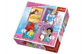 Puzzle  4v1 Princezny Disney v krabici 28x28x6cm