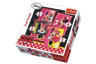 Puzzle 4v1 Minnie Disney v krabici 28x28x6cm
