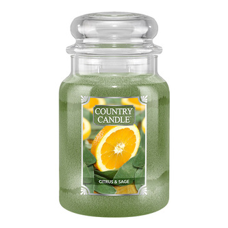 Svíčka ve skleněné dóze Country Candle, Citrus a šalvěj, 680 g
