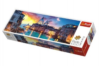 Panoramatické puzzle Kanál Grande, Benátky/1000 dílků