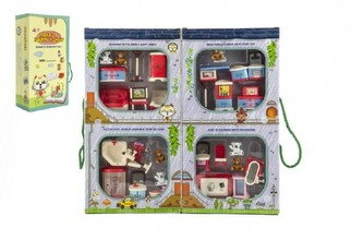 Sada nábytek domeček plast v krabici 41x22x12cm