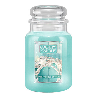 Svíčka ve skleněné dóze Country Candle, "Baby it is cold outside", 680 g