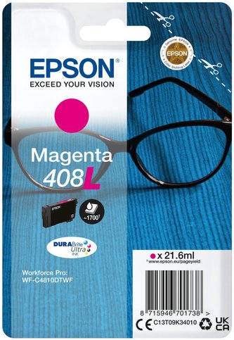 EPSON inkoustová náplň Singlepack 408L DURABrite Ultra Ink/ C4810DTWF/ Magenta EPSON inkoustová náplň Singlepack 408L DURABrite Ultra Ink/ C4810DTWF/ Magenta