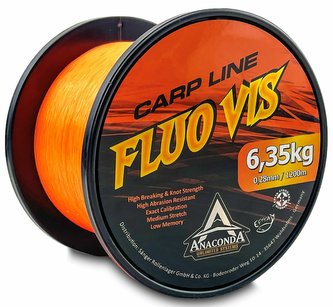 Vlasec Fluo Vis 0,33 mm 1200 m oranžová
