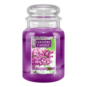 Svíčka ve skleněné dóze Country Candle, Svěží šeřík, 680 g