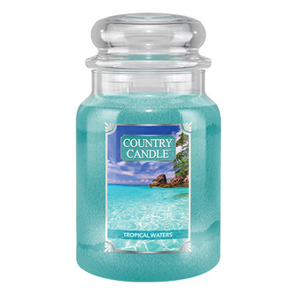 Svíčka ve skleněné dóze Country Candle, Tropické vody, 680 g