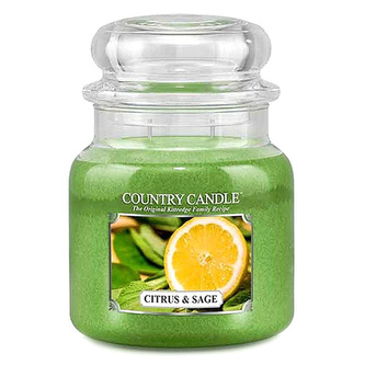 Svíčka ve skleněné dóze Country Candle, Citrus a šalvěj, 453 g