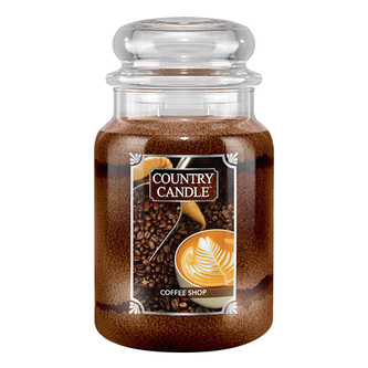 Svíčka ve skleněné dóze Country Candle, Kavárna, 680 g