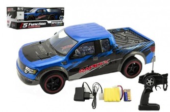 Auto RC plast 40cm zrychlující na baterie dobíjecí pack v krabici 56x20x24cm