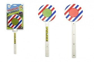 Plácačka policejní plast 33cm na baterie svítící na kartě český design