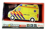 Auto ambulance plast 15cm na baterie se světlem se zvukem v krabici 19x12x9cm