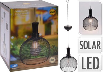 Svítidlo solární závěsné s LED žárovkou 22 cm
