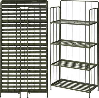 Stojan na květiny kovový 4 patra 118 cm zelená