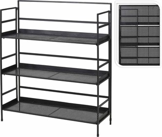 Stojan na květiny kovový skládací 3 patra 90 cm