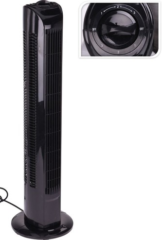 Ventilátor sloupový 80 cm černá