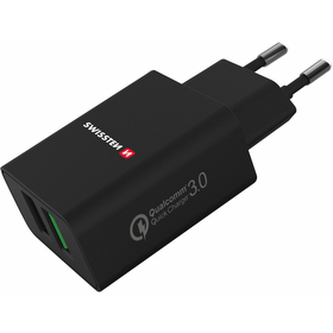 Nabíječka SWISSTEN 2x USB QC 3.0+ USB, 23W