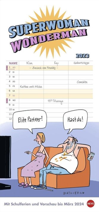 Butschkow: Superwoman Wonderman Planer für zwei 2023