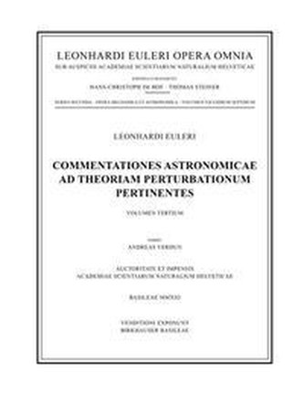 Commentationes astronomicae ad theoriam perturbationum pertinentes 3rd part