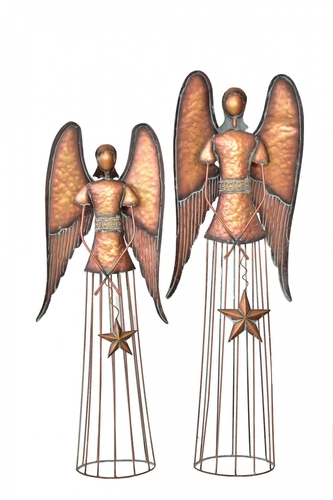 Sada 2 ks plechových andělů