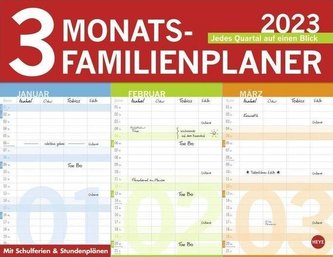 3-Monats-Familienplaner 2023