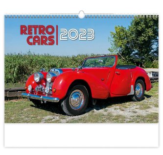 Kalendář nástěnný 2023 - Retro Cars