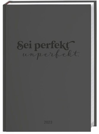 Kalenderbuch Spruch A5, schwarz 2023