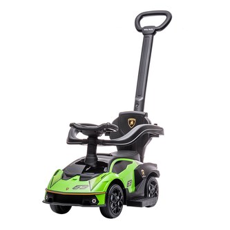 Odrážedlo se zvukem a vodící tyčí Milly Mally LAMBORGHINI ESSENZA SC V12 zelené