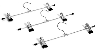 Ramínko chrom s klipy 3ks 30cm  EH