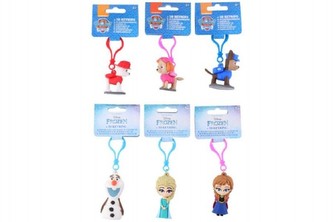 Přívěšek 3D gumový 12cm Paw Patrol/Tlapková patrola a Frozen/Ledové království
