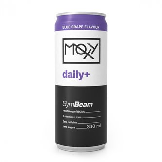 MOXY daily+ 330 ml - GymBeam - modré hrozny - 24 x 330 ml