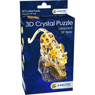 3D Crystal puzzle Levhart 39 dílků