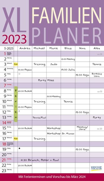 XL Familienplaner 2023