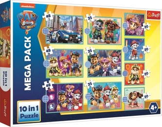 Puzzle Tlapková patrola: The Movie MEGA PACK 10v1