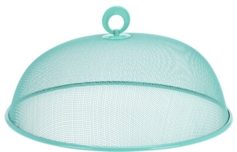 Kovový kryt na potraviny zelený 30x12,5 cm