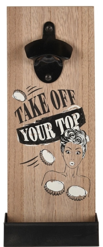 Vtipný otvírák na lahve Take off your top