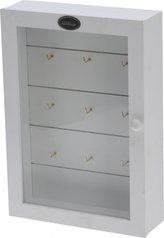 Skříňka na klíče Living bílá 27x6x19 cm