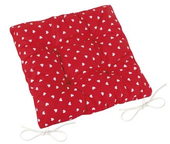 Sedák Adéla prošívaný - srdíčka - 40x40 cm, prošívaný