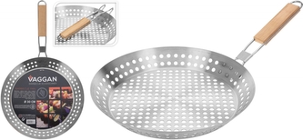 BBQ pánev 30 cm s dřevěnou rukojetí