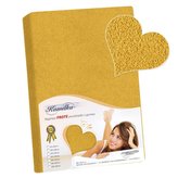 Prostěradlo froté - hořčicová - 90x200 cm