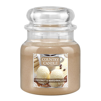 Svíčka ve skleněné dóze Country Candle, Kokosový marshmallow, 453 g