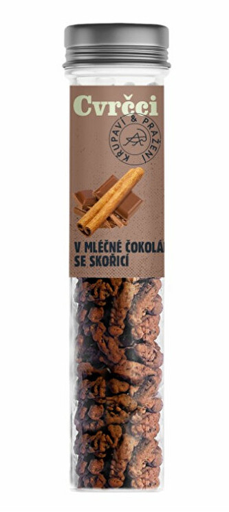 SENS Křupaví cvrčci v mléčné čokoládě se skořicí 30 g