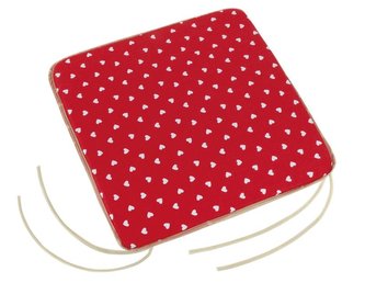 Sedák Adéla hladký - srdíčka - 40x40 cm, hladký