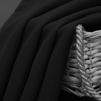 Dekorační krátký závěs s řasící páskou LUCCA 160 černá 140x160 cm (cena za 1 kus) MyBestHome