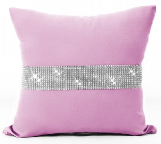 Polštář GLAM se zirkony růžová 40x40 cm Mybesthome