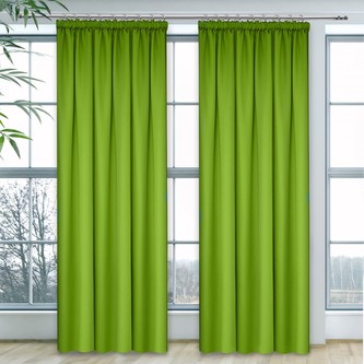 Dekorační závěs s řasící páskou LUCCA 250 světle zelená 140x250 cm (cena za 1 kus) MyBestHome
