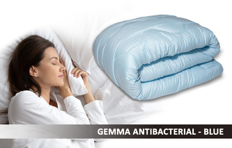 Prošívaná antialergická celoroční přikrývka GEMMA ANTIBACTERIAL modrá 140x200 cm MyBestHome