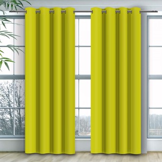 Dekorační závěs s kroužky COLOR 250 limonka 140x250 cm (cena za 1 kus) MyBestHome