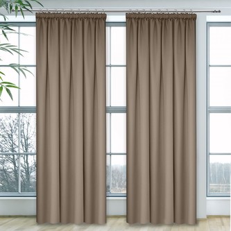 Dekorační závěs s řasící páskou LUCCA 250 kávová 140x250 cm (cena za 1 kus) MyBestHome