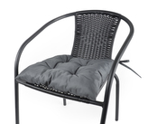 Zahradní prošívaný sedák na židli TRENTO tmavě šedá 42x42 cm Mybesthome
