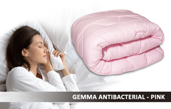 Prošívaná antialergická celoroční přikrývka GEMMA ANTIBACTERIAL růžová 140x200 cm MyBestHome